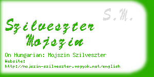 szilveszter mojszin business card